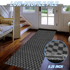 Freadem Runner Rugs 4' X 28' Indoor Outdoor Carpet Runner, Area Rugs With Anti-Slip Rubber Backing For Aisle Hallway Balcony Gar