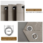 Dwcn Velvet Curtains Extra Wide - Elegant Super Soft Bundleable Room Darkening Window Curtains Grommet Design Neutral Style Wind