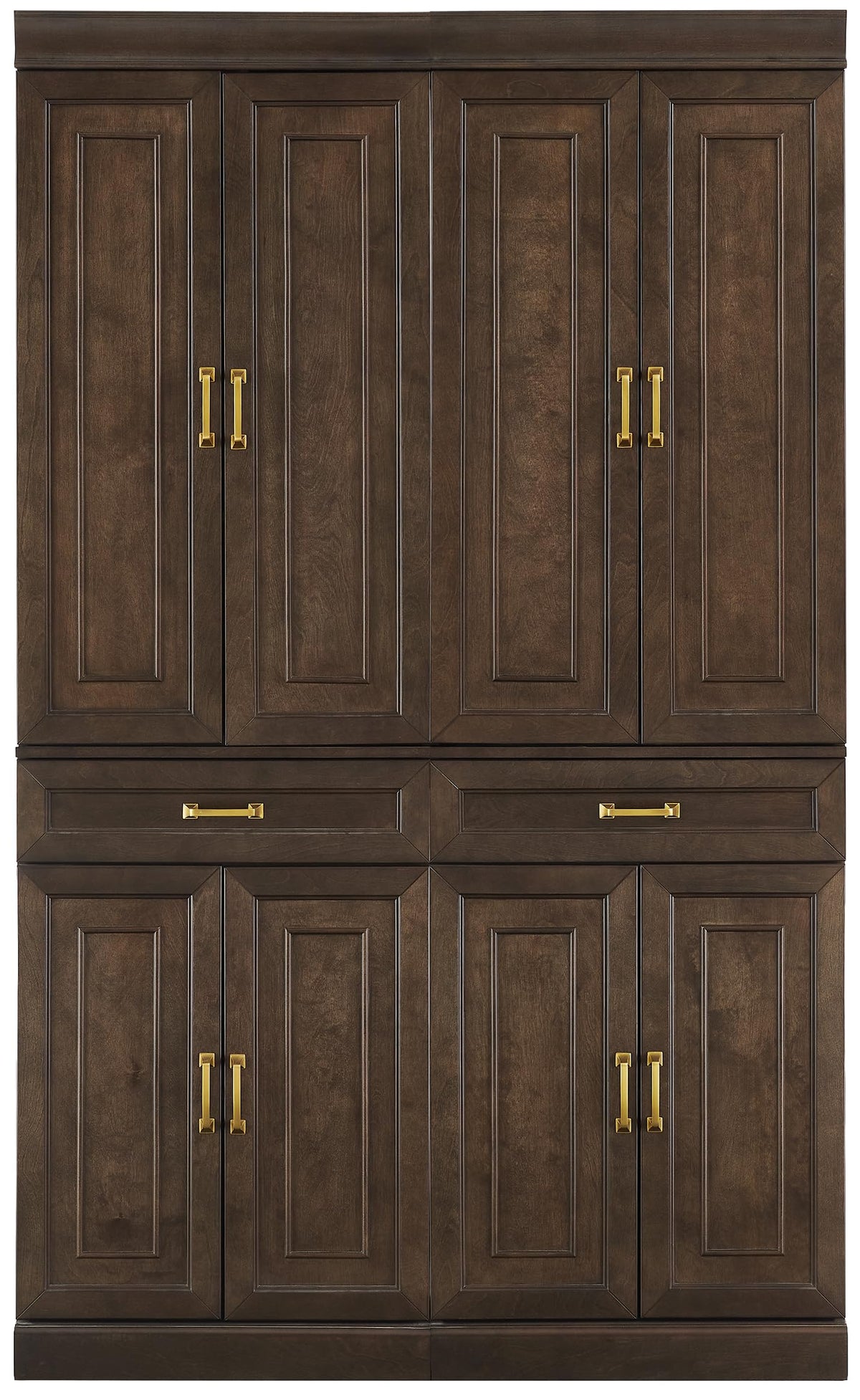 Crosley Furniture Stanton 2-Piece Pantry Storage Cabinet Set with Shelves, Kitchen, Dining, or Laundry Room, Coffee