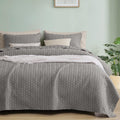 Phf Quilt Bedding Set King Size - Lightweight Summer Bedspread, 3Pcs Soft Breathable Leaf Pattern Bedding Coverlet For All Seaso