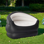 DIMAR GARDEN Inflatable Couch Outdoor Air Sofa - Beige Single Size Lazy Sofa for Camping and Relaxation