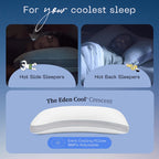 Coop Home Goods Eden Cool+ Crescent Adjustable Pillow, King Size Plus Shaped Memory Foam Pillows With Cooling Gel, Neck Support,