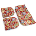 Blazing Needles Outdoor Rounded Back Settee Cushion Set, Alenia Pompeii 3 Count