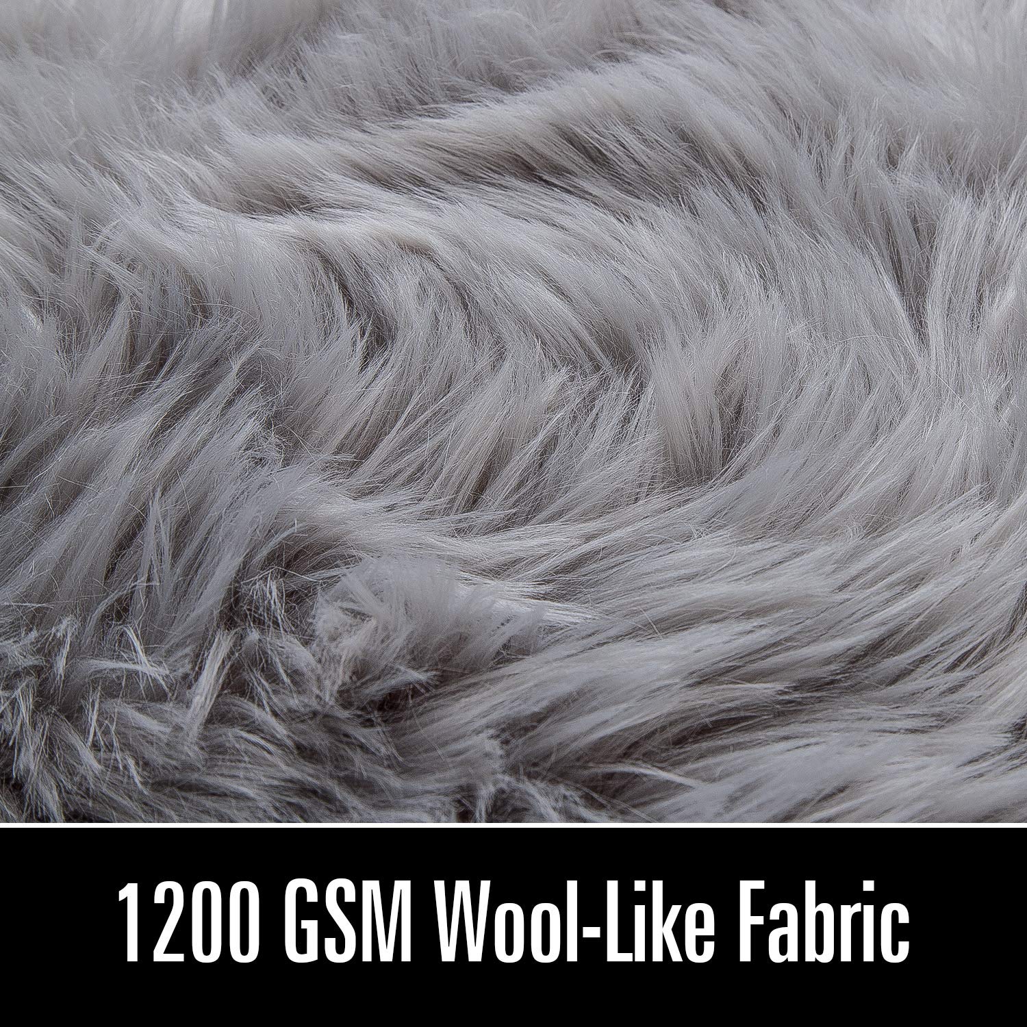Lochas Soft Fluffy Faux Fur Rugs For Bedroom Bedside Rug 2X3 Feet, Washable, Furry Sheepskin Area Rug For Living Room Girls Room