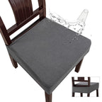Genina Waterproof Seat Covers For Dining Room Chair Covers Waterproof Dining Chair Covers (4 Pcs-Rear-Gapped, Dark Gray)