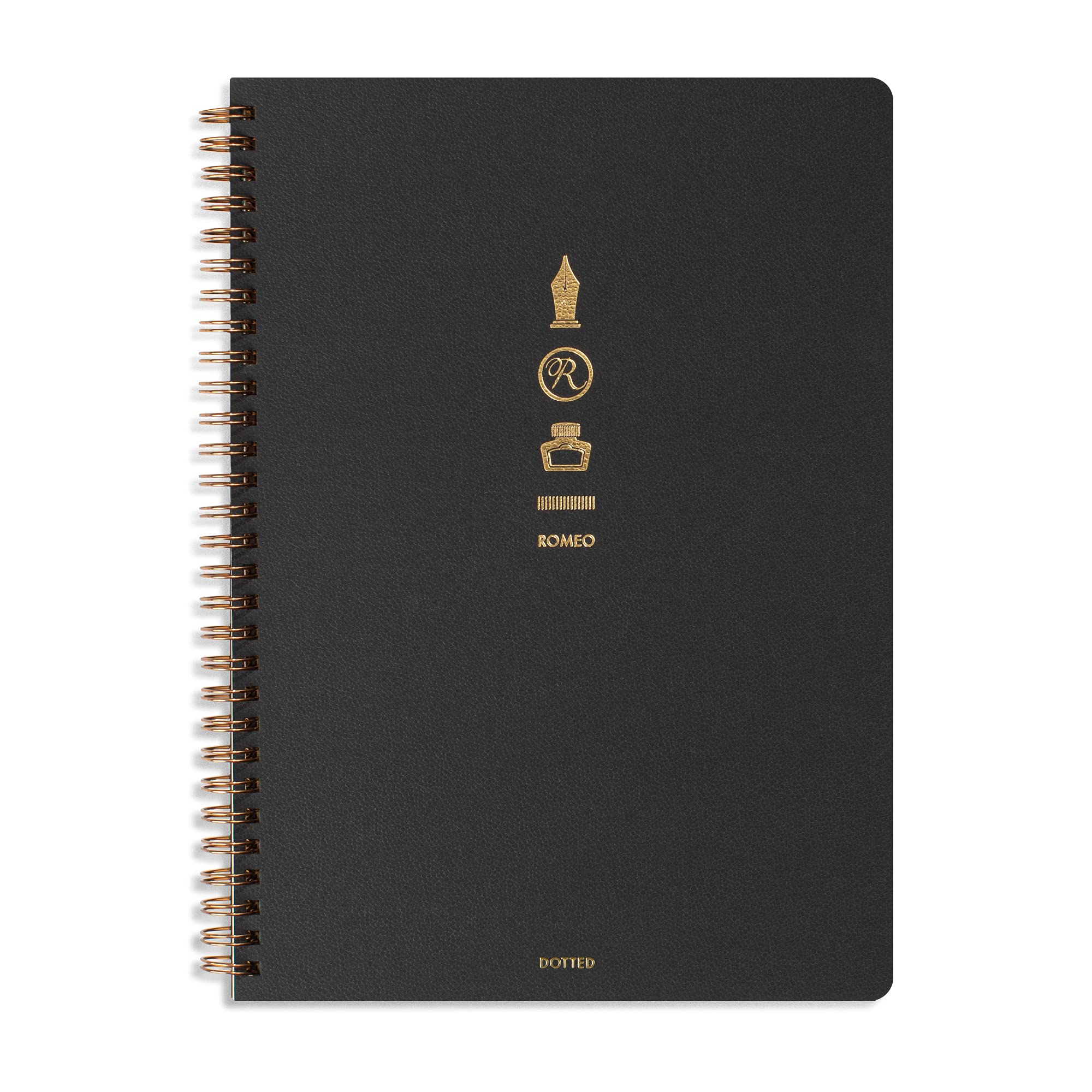 Topdrawer Romeo Japanese Notebook, Spiral Bound, B5 (6.9' X 9.8'), Dotted, 140 Pages