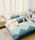 Decomizer ?300 Tc Super Soft Glace Cotton King Size Ac Comforter Ii Blanket Ii Duvet For Double Bed With 1 Flat Bedsheet And 2 P
