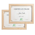 FrameWorks 8.5x11 Classic Wooden Document Frames Tempered Glass/Natural Oak / 2-Pack