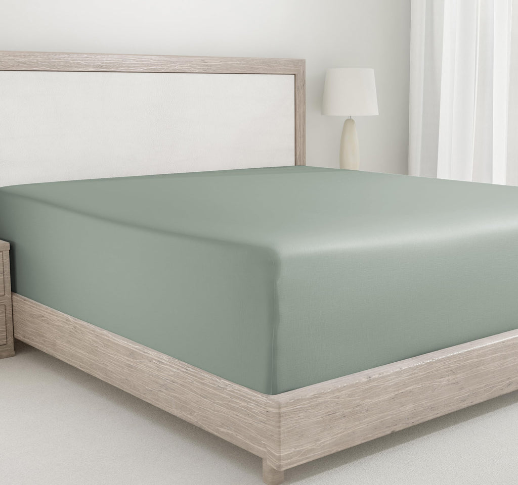 California Design Den Twin Bed Fitted Sheet, Soft 400 Thread Count 100% Cotton, Deep Pocket Bottom Sheet, Cooling Durable Sateen