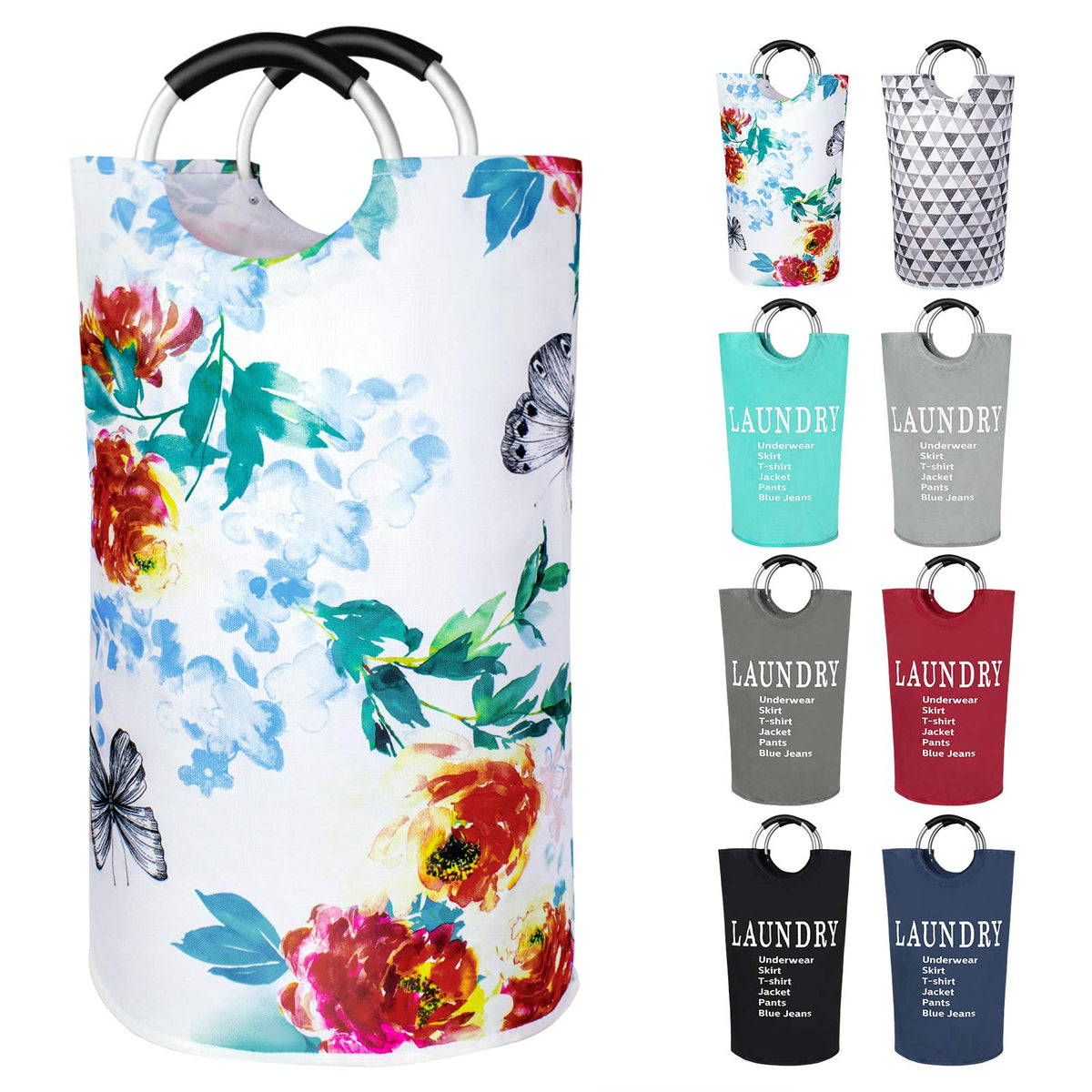 Dalykate Large Laundry Basket 82L Collapsible Oxford Fabric Laundry Hamper Foldable Clothes Laundry Bag With Handles Waterproof