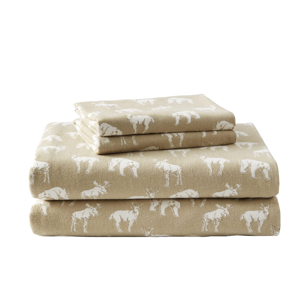 Eddie Bauer - Full Sheets, Cotton Flannel Bedding Set, Brushed For Extra Softness, Cozy Home Decor (Buckhead Ridge, Full)