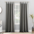 Sun Zero Easton Energy Saving Blackout Tab Top Curtain Panel, 40 x 63, Gray