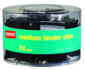Staples Medium Metal Binder Clips, Black, 1 1/4' Size With 5/8'Capacity