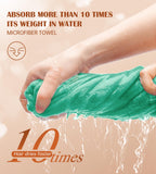 Popchose Microfiber Hair Towel Wrap, 3 Packs Fast Drying Hair Turbans, Super Absorbent Hair Towel For Women, Anti Frizz Hair Wra