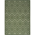 Nourison Versatile Indoor/Outdoor Green 5' X 7' Area Rug, Easy Cleaning, Non Shedding, Bed Room, Living Room, Dining Room, Backyard, Deck, Patio (5X7)