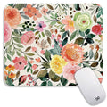 Armanza Square Mouse Pad Watercolour Floral,Personalized Premium-Textured Custom Mouse Mat Design,Washable Mousepad Lycra Cloth,