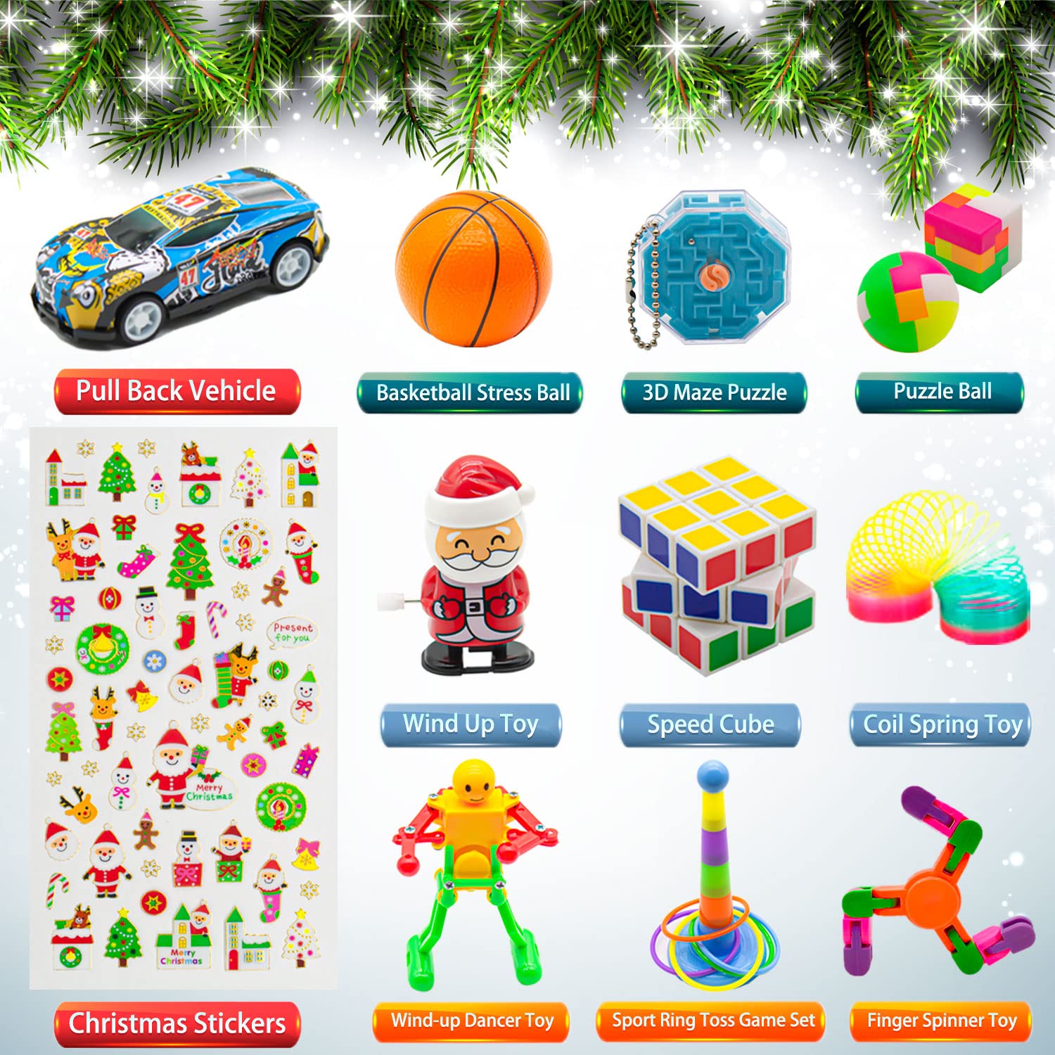 Christmas Advent Calendar 2024-24 Days Countdown Advent Calendars With Surprises Fidget Toys Bulk, Great Xmas Gifts For Kids, To