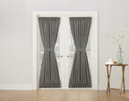 Sun Zero Barrow Energy Efficient Rod Pocket Door Curtain Panel, 54'' X 72'', Steel