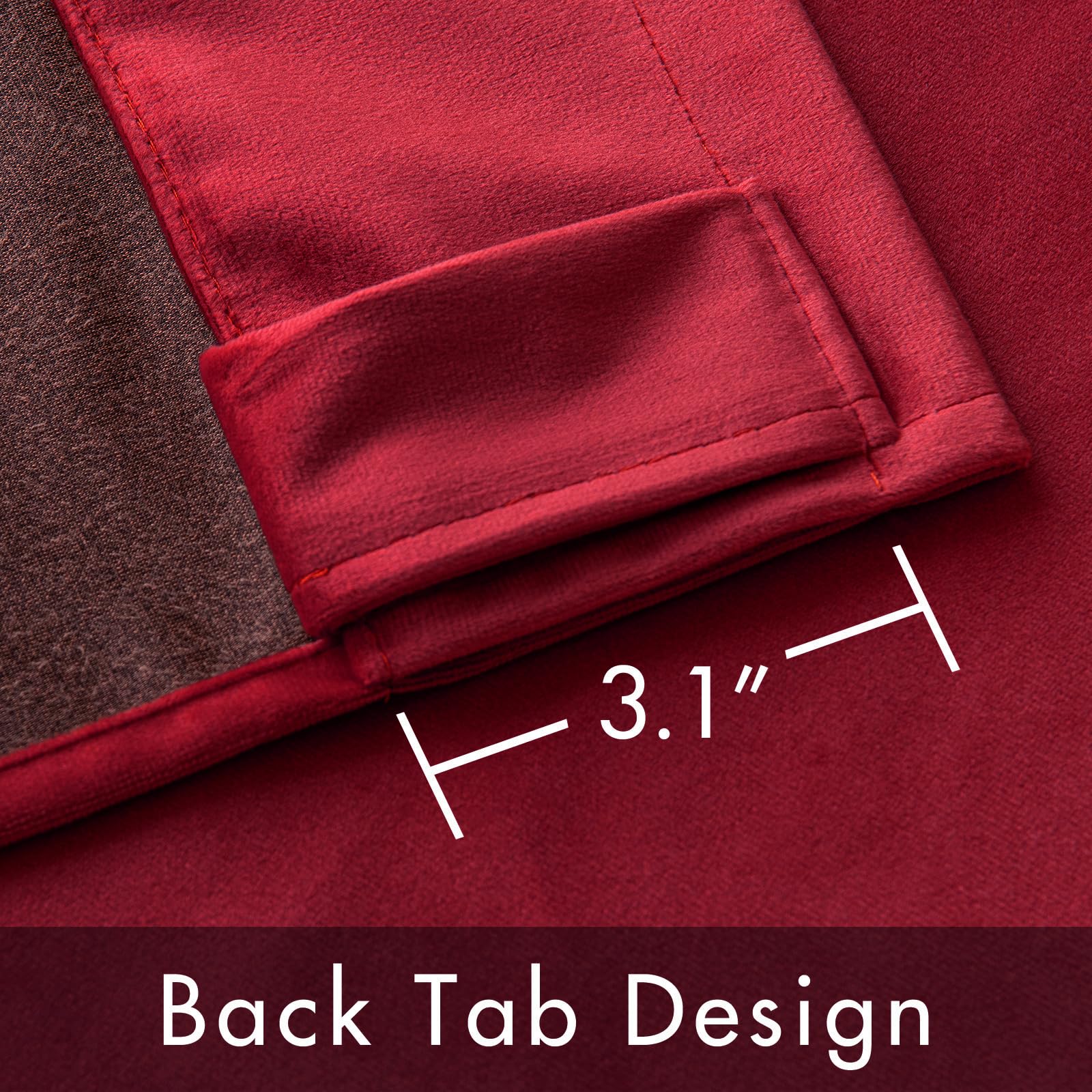 Miulee Velvet Curtains 84 Inches - Luxury Blackout Curtains For Bedroom Living Room Thermal Insulated Super Soft Window Drapes Rod Pocket & Back Tab Christmas Decor, Red, W52 X L84 Inches, 2 Panels