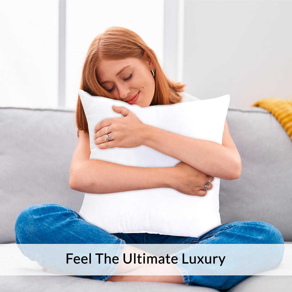 Royale Linens Throw Pillow Insert - Rectangle Pillow - Bed&Couch Pillow - Sofa Pillow Insert - Decorative Pillow Insert - Inner