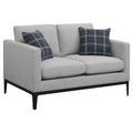 Coaster Home Furnishings Apperson Cushioned Back Loveseat Light Grey