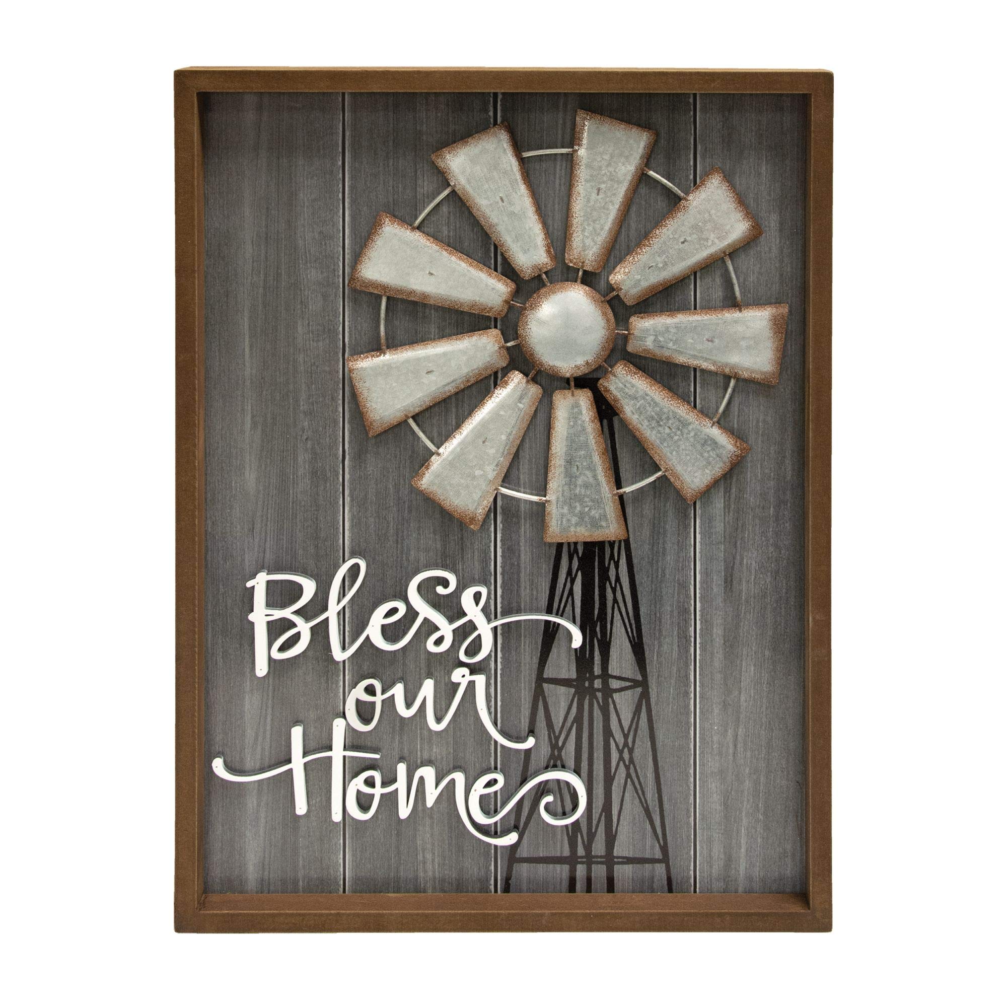 Hearthside Collection, The Bless Our Home Windmill Wall Sign