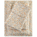 Viviland Floral Full Sheet Set 4 Pieces Light Orange Flower Bed Sheet Soft Breathable Brushed Microfiber Bedding Sheets & Pillow