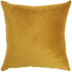 HomeRoots Grey Cotton Mustard and Silver Throw Pillow