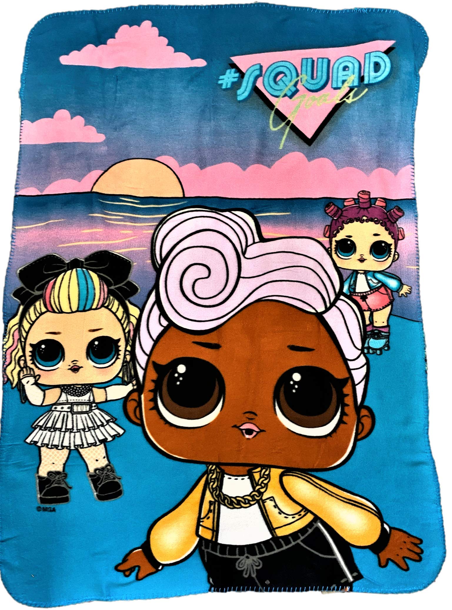 Surprise The Snuggle Is Real Doll Soft Fleece Throw Blanket (Snow Stripes)
