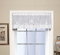 Todays Curtain Plymouth Classic Battenburg Applique Sheer Valance, 14-Inch, White