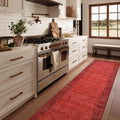 Hedlive Vintage Hallway Runner Rug Non Slip, 2.6x8 Machine Washable Runner Rug for Bedroom Kitchen Floor, Ultra-Thin Soft Carpet