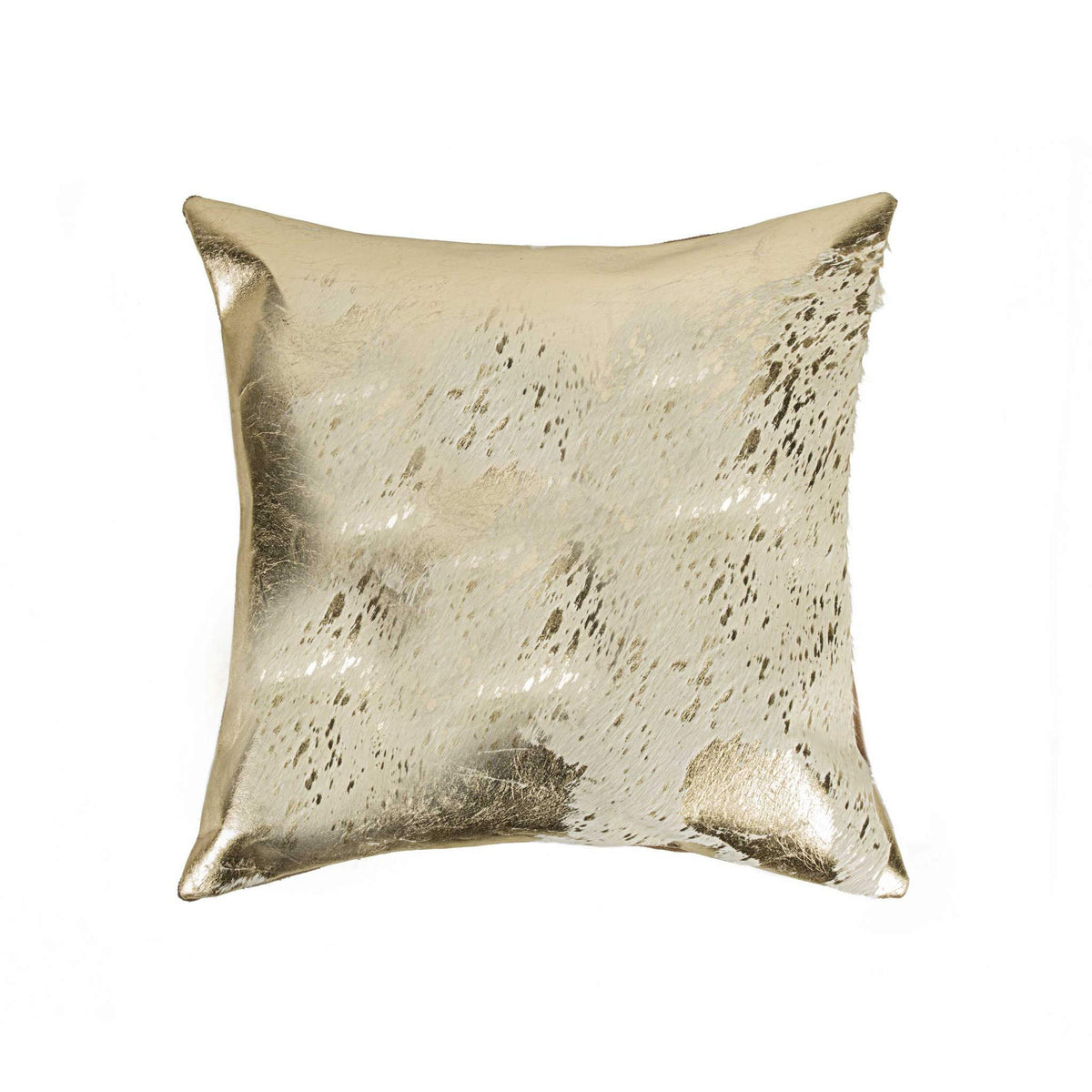 HomeRoots Decor 18-inch x 18-inch x 5-inch Gray and Silver Cowhide - Pillow