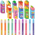Teling 60 Pcs Funny Smelly Pencils And Scented Bookmarks Sets Valentines Pencils Bookmarks Back To School 100Th Day Of School St