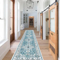 UArtlines Boho Hallway Runner Rug 2x12 Vintage Farmhouse Laundry Rug Runner Accent Area Rug Carpet Non Slip Washable Kitchen 
