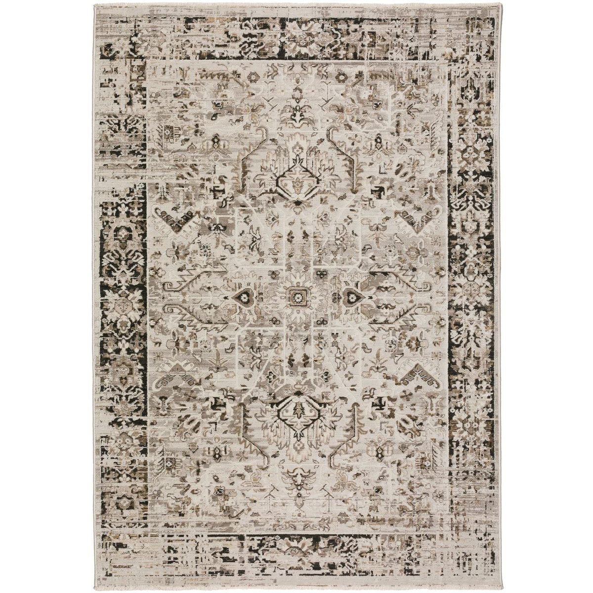 Antalya Ay4 Gray Transitional Rug Rectangle 5' 3" X 7 ' 8"