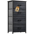 DWVO 4 Drawers Dresser, Dresser for Bedroom, Fabric Storage Tower, Chest of Drawers, Organizer Unit for Closets, Living Room, St