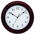 Tempus Traditional Wood Wall Clock, 12", Mahogany