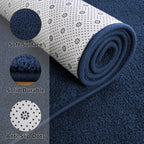 Larhom Comfy Living Room Area Rug, 6X9 Feet Navy Blue Rugs For Bedroom Nursery, Memory-Foam Rug Carpet For Kids Boys Girls Room