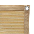 Shatex 90% Shade Fabric 6X 16Ft Sun Shade Cloth Taped Edge With Grommets Sun-Block Mesh Shade For Pergola Cover Canopy Wheat, 12