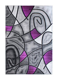 Flash Furniture Jubilee Collection Abstract Area Rug - Colorfast Purple Olefin Rug - 8' X 10' Area Rug - Jute Backing - Living Room, Bedroom, & Family Room