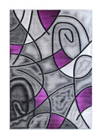 Flash Furniture Jubilee Collection Abstract Area Rug - Colorfast Purple Olefin Rug - 8' X 10' Area Rug - Jute Backing - Living Room, Bedroom, & Family Room