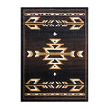 Flash Furniture Amado Collection Rustic Southwestern Area Rug - Non-Shedding Brown Olefin Fibers - 5' X 7' - Jute Backing - Bedroom, Living Room, Entryway