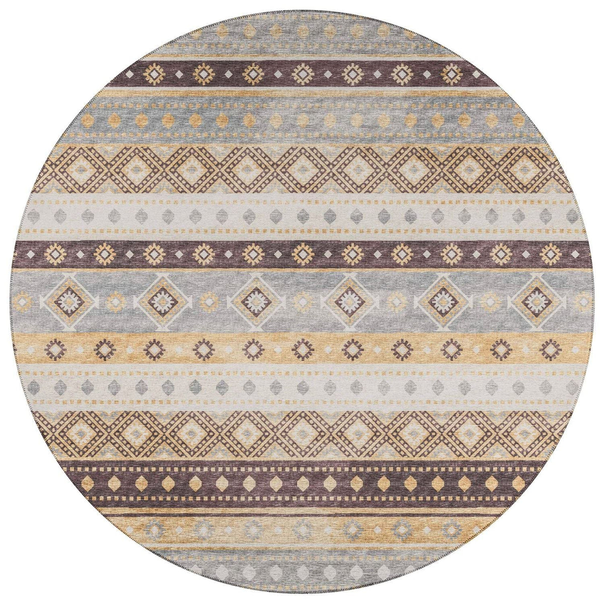 Sedona Sn12 Gold Transitional Rug Round 4' X 4'