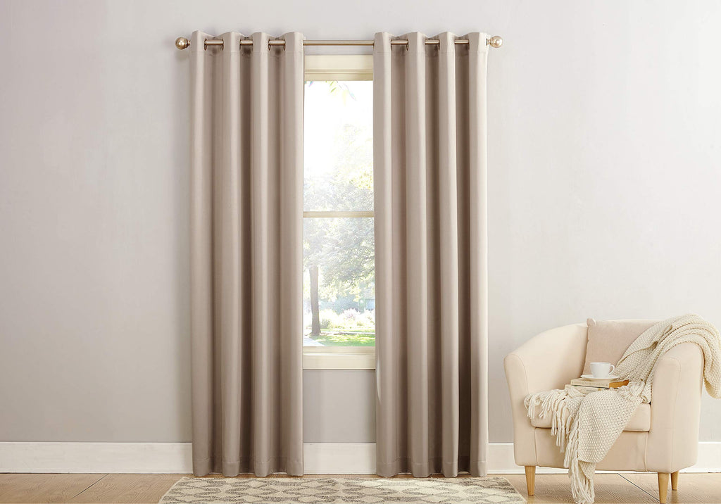 Sun Zero Barrow Energy Efficient Grommet Curtain Panel Pair 54'' 108''
