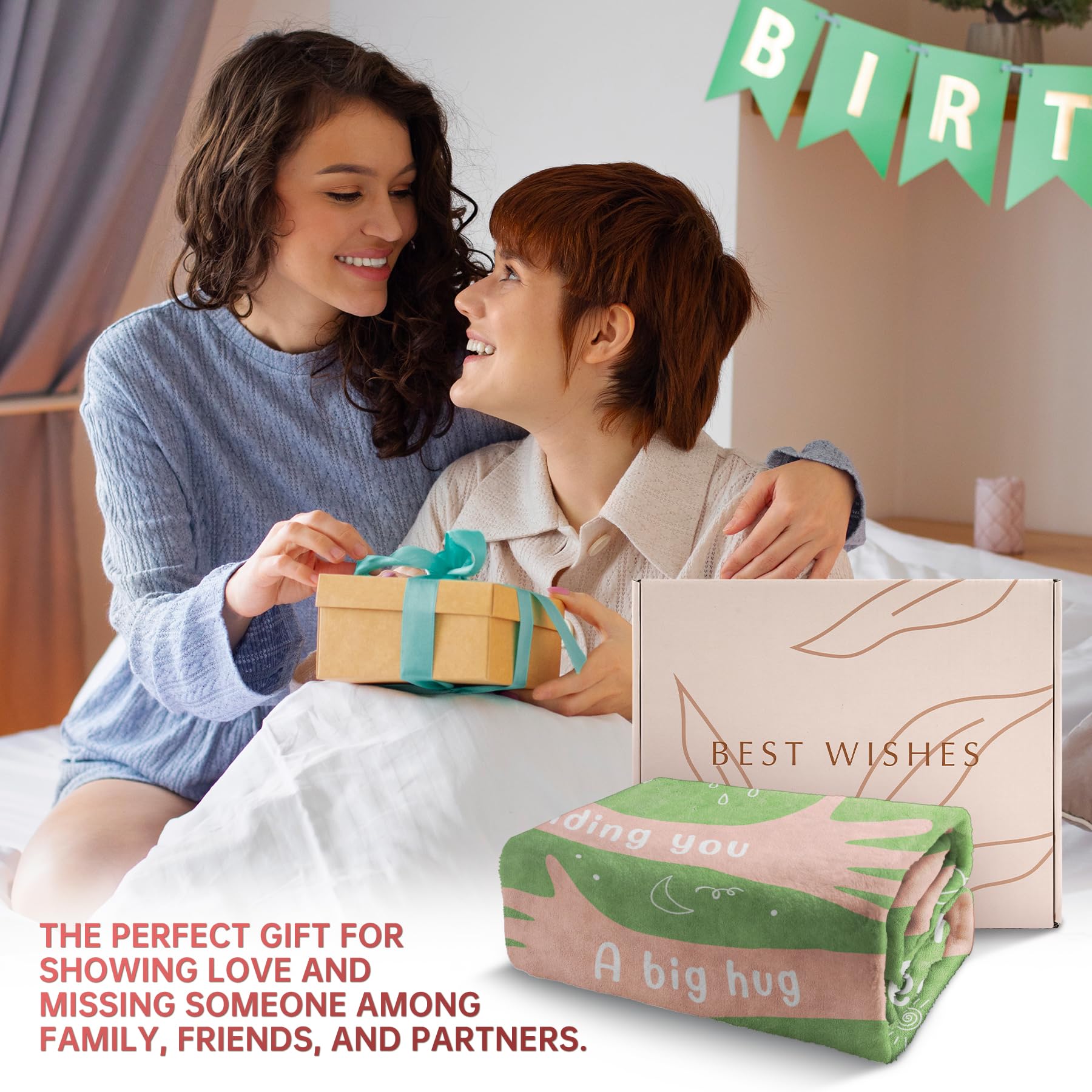 Get Well Soon Gifts For Women Men, Hug/Healing Blanket, Thinking Of You/Feel Better/Sympathy/After Surgery Gifts For Friends, Si