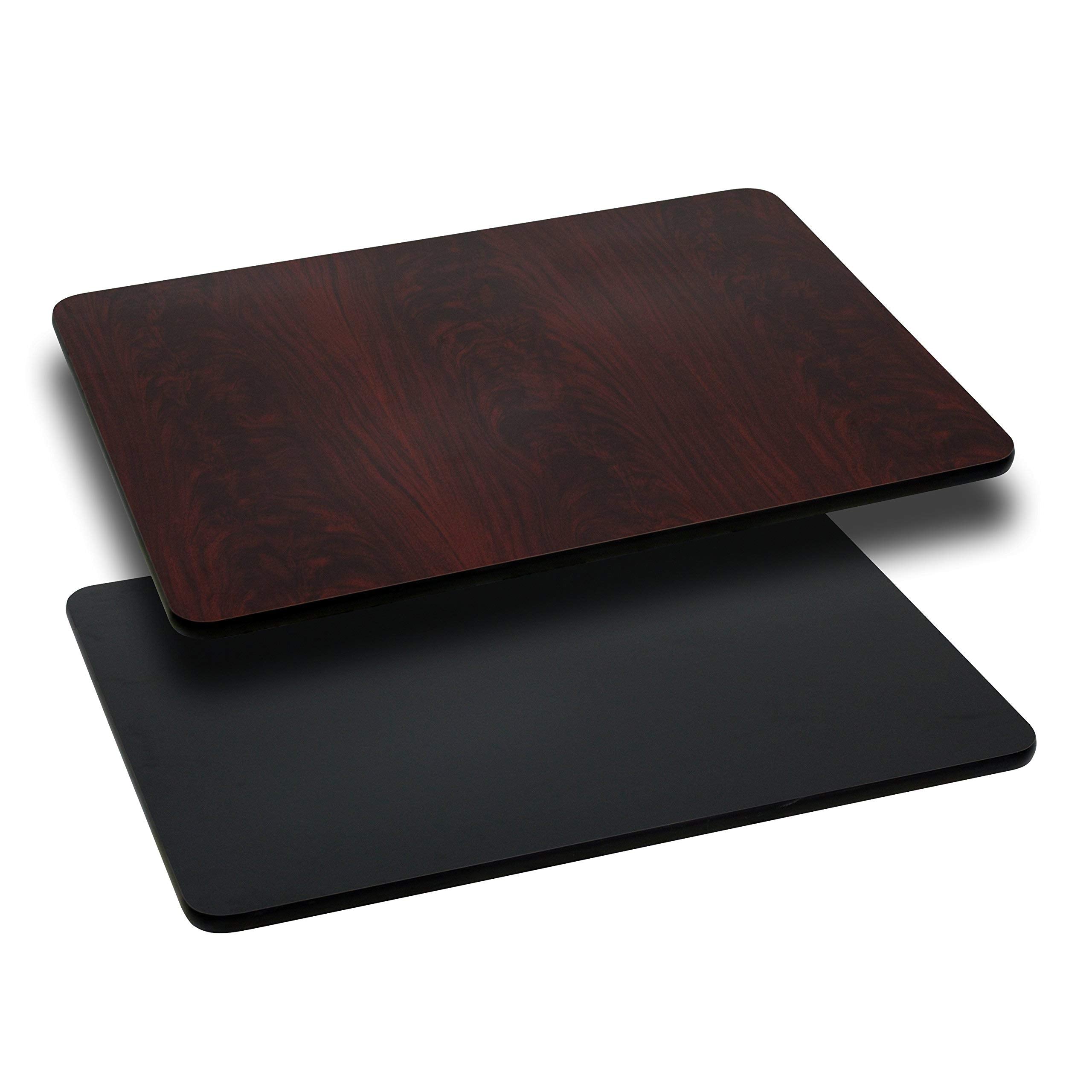2 Pk. 30 x 42 Rectangular Table Top with Black or Mahogany Reversible Top