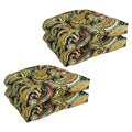19-inch U-Shaped Patterned Polyester Dining Chair Cushions (Set of 4)
