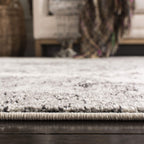 Safavieh Madison Collection Area Rug - 5'3'' Square, Cream & Silver, Boho Chic Glam Paisley Design, Non-Shedding & Easy Care, Id