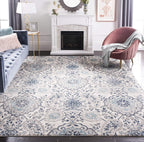 SAFAVIEH Madison Collection Area Rug - 5'3'' x 7'6'', Cream & Light Grey, Boho Chic Glam Paisley Design, Non-Shedding & Easy Car