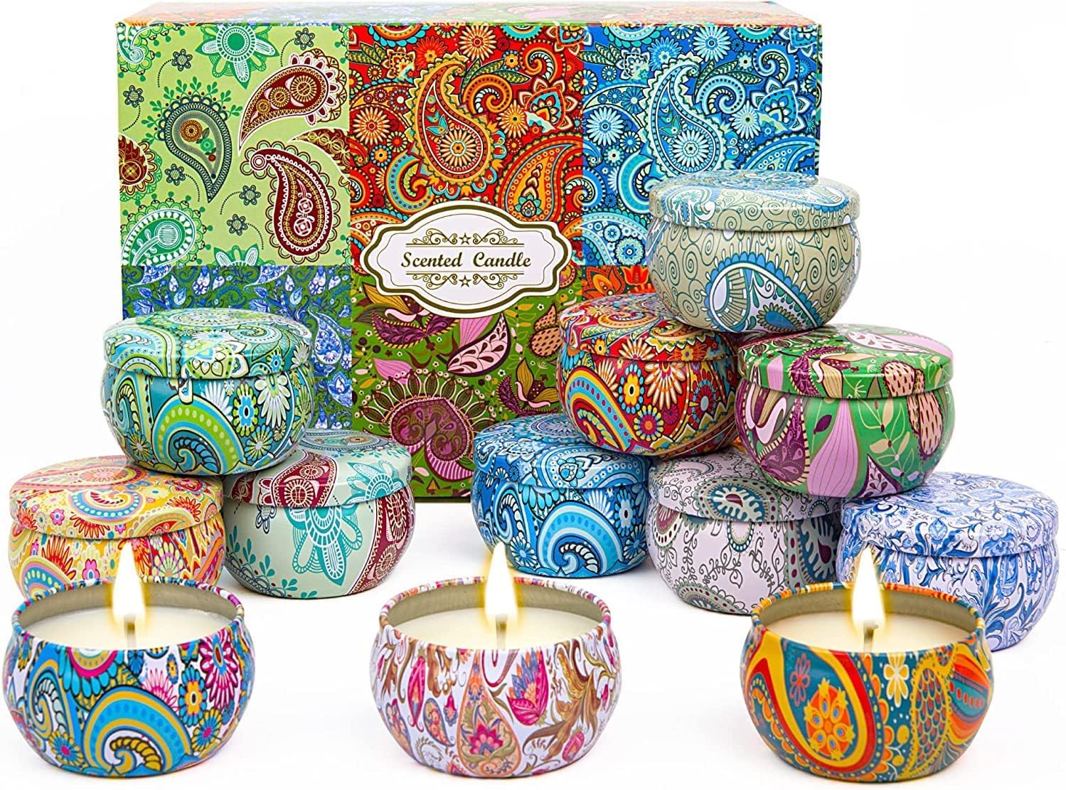 Alikiai Scented Candles Gifts for Women, Candles for Home, 12 Pack Soy Wax Candles Sets, Birthday Gifts for Women Mom Best Frien